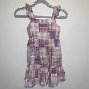 Crewcuts Madras Purple Pink Plaid Dress